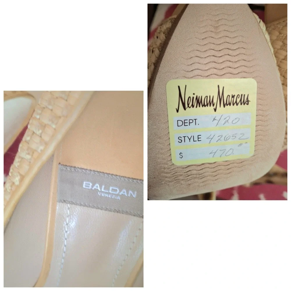 Baldan Venezia Platform Peep Toe Pumps  Stiletto Heels Italy 39.5 US 9  $470